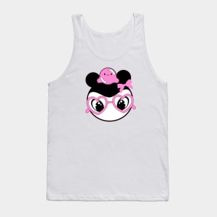 Kawaii Girl with Pink Slime friend Tank Top